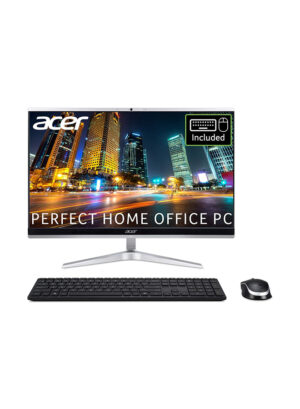 Acer Aspire C22-1650 21.5 Inch Display All-in-One PC, Intel Core i3-1115G4/ 4GB/ 1TB HDD/ Wireless Keyboard And Mouse/ Windows 10/ Non Touch English/Arabic Silver