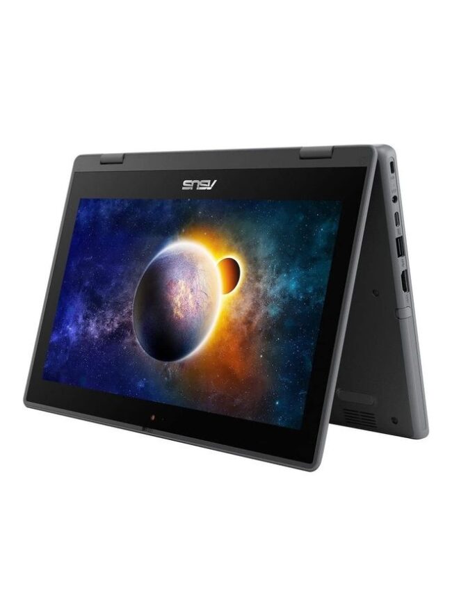 Asus BR1100F BR1100FKA-XS04T Rugged Convertible 2 In 1 Laptop With 11.6 inch Touchscreen Display, Celeron N4500 Processor/4GB RAM/128GB eMMC/Integrated Graphics/Windows 10 Pro With Pen English Star Grey