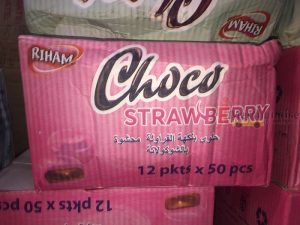 Choco strawberry sweet candy carton box