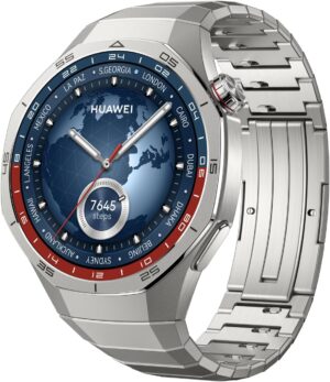 HUAWEI WATCH GT5 Pro 46 mm Smartwatch, Sharp-Edged Design, upto14 Days Battery Life, Pro-level Sports Watch, Health Tracking, iOS & Android Compatible, HUAWEI Care+, 3 Month Extra warranty, Titanium