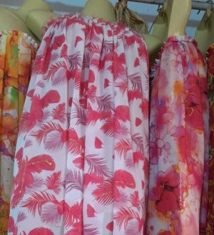 Floral printed maxi skirt Elasticized waistband