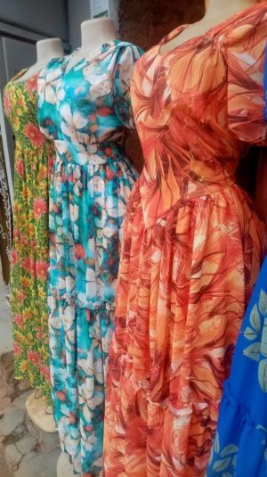 Ready-to-Wear Chiffon red floral Habesha dress large size