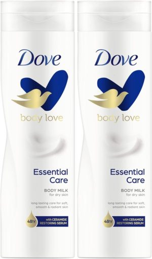 Dove Body Love Body Milk Lotion, for Dry Skin, Essential Care, for Long Lasting Smooth and Radiant Skin, 250ml