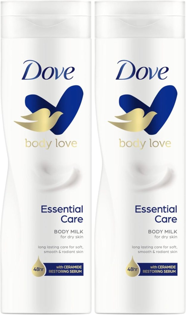 Dove Body Love Body Milk Lotion, for Dry Skin, Essential Care, for Long Lasting Smooth and Radiant Skin, 250ml