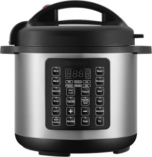 Winning Star Digital Multi-Function Electric Pressure Cooker, 8L Smart Steam Pot Steamer, Rice Cooker, Slow Cooker, Saute Pot, Soup, Yogur
