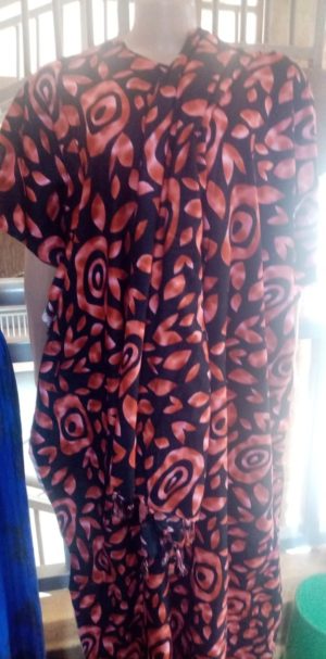 long flowy batiki dress