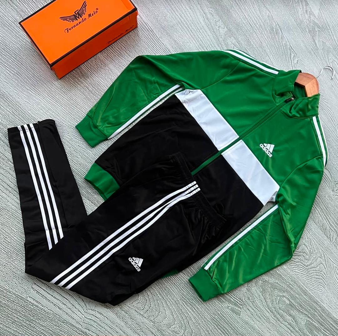 Adidas Green & Black Tracksuit (Wholesale / Bulk) — Shop Merchandise Uganda